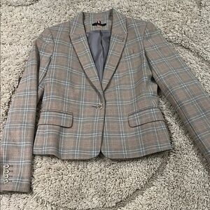 Tommy Hilfiger Brown Plaid Women's Blazer